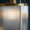 Lampa wisząca Endon Lighting Lambeth Ribbed 106710 mosiądz