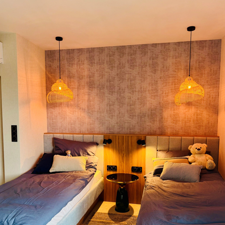 Light Prestige Rattanowa lampa wisząca Shella 40 cm jasne drewno 1xE27 LP-1806/1P 40cm