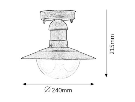 Lampa zewnętrzna Rabalux Oslo 8736 złoto antyczne