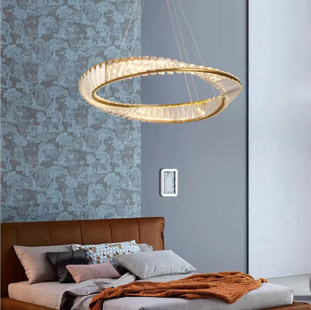 Glamour Lampa wisząca LED Abigali Cristal 36W 3000K , złoty CRLW-36W