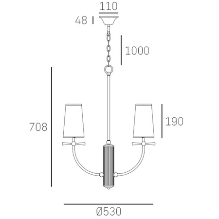 Cosmo Light Lampa wisząca BOW P04183BK