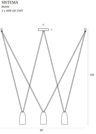 Lampa wisząca Maxlight P0399 czarny