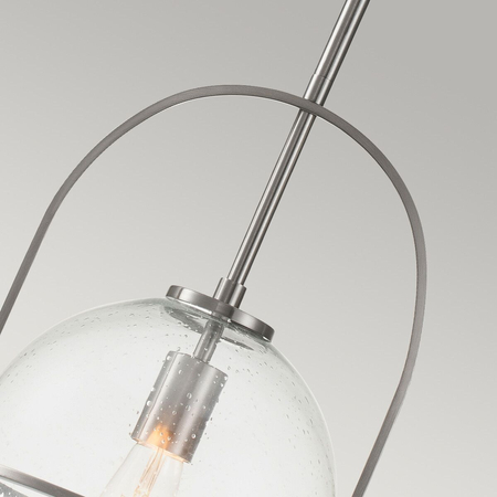 Średnia lampa wisząca Somerset - 1 źródło światła - Szczotkowany nikiel Quintiesse QN-SOMERSET-P-C-BN