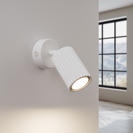 Sollux Lighting Kinkiet KARBON biały z włącznikiem SL.1541