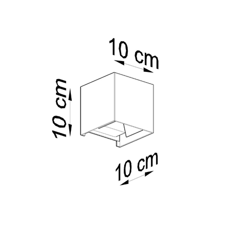 Sollux Lighting Kinkiet LUCA czarny LED IP54 SL.0545