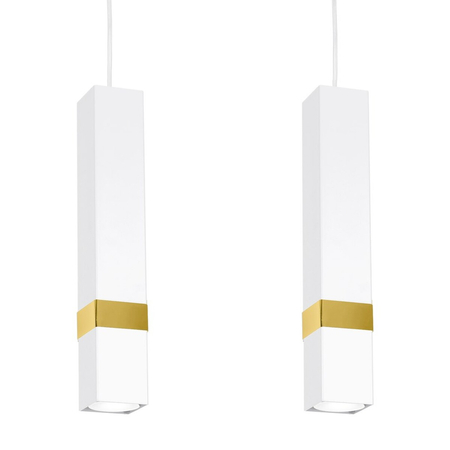 Milagro Lampa wisząca Vidar 3xGU10 Biały/Złoty MLP6276 Biel / Złoto