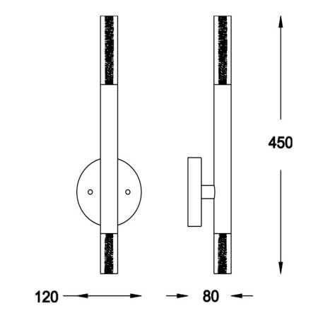 Kinkiet Zuma Line One Wall  W0461-02E-F7F7