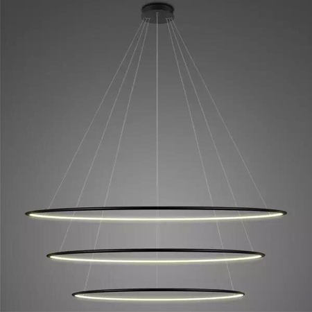 Lampa wisząca Ledowe Okręgi No.3 150cm 3k czarna