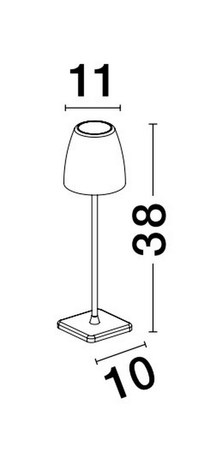 Lampa zewnętrzna Luces Exclusivas AGUITA - ciemnoszary, przenośna LE73553