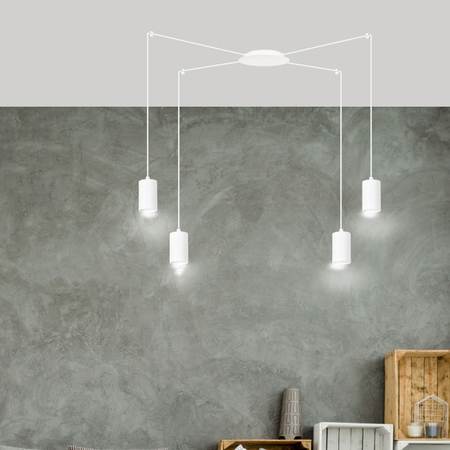 Lampa wisząca TRAKER 4 WH/WHITE Emibig 525/4 biały
