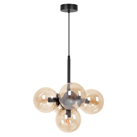 Lampa wisząca Kaja LOGAN K-5368 czarny, bursztynowy