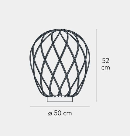 Lampa stołowa Fontana Arte F434010575OBNE Pinecone
