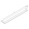 Lampa natynkowa AQForm Set Aluline LED Surface Czarny Struktura