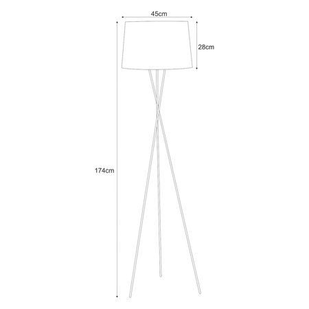 Lampa podłogowa REMI GOLD Kaja K-4358 czarny/złoty
