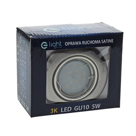 Eko-Light OCZKO OKRĄGŁE GU10 1X5W LED SATYNA EKZ2570