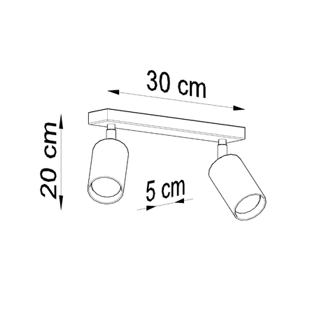 Sollux Lighting Plafon BERG 2 naturalne drewno SL.0702