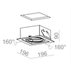Oprawa podtynkowa AQform 30511-0000-T8-PH-12 SQUARES 111x1 Czarny struktura