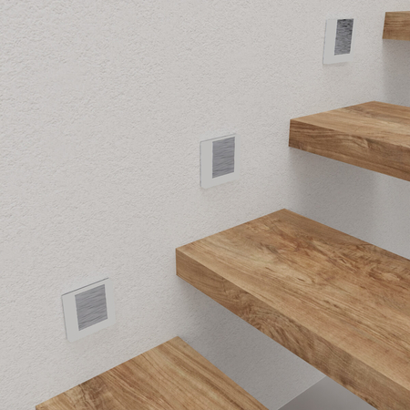 Eko-Light Oprawa schodowa CAPRI Barwa Neutralna 4000k EKS0421 BIAŁY / SREBRNY