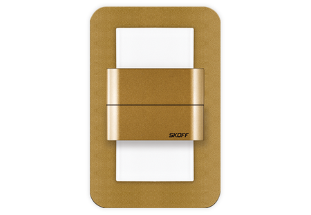 Oprawa schodowa led Skoff Duo Salsa Mosiądz Biała ciepła IP20