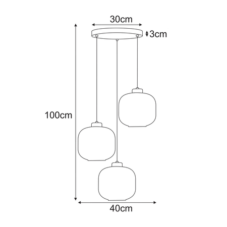 Lampa wisząca Kaja CAMPO K-5664 grafitowy, czarny