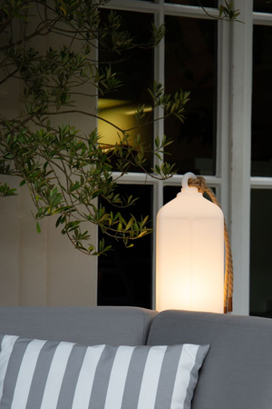 Latarnia LED Lampa solarna zewnętrzna ogrodowa przenośna 2900K Biała ciepła 45cm 42499S biały