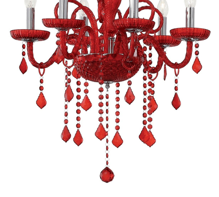Żyrandol Ideal Lux 027418 Giudecca SP6 Rosso