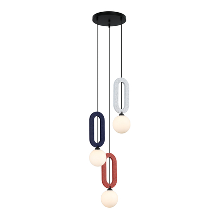 Lampa wisząca Italux PND-59839-3-MLTI Szary, niebieski, czerwony