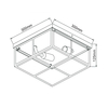 Plafon Monza 2xE14 transparentny LP-2323/2C