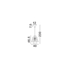 Lampa wisząca Luces Exclusivas MURVOLO LE45361 drewno jasne i ciemne, niebieski
