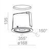 Lampa wpuszczana AQForm Ring 111 Qrled Trimless Recessed Biały Struktura