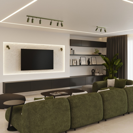 Sollux Lighting Plafon RING 3L zielony oliwkowy SL.1502