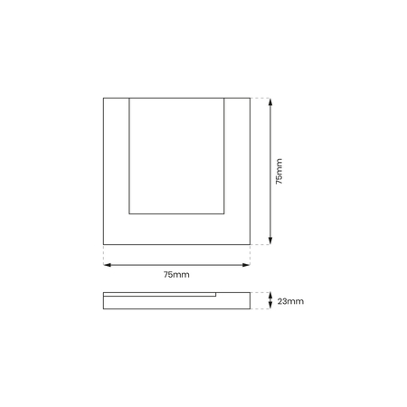 Eko-Light Oprawa schodowa CAPRI BLACK Barwa Neutralna 4000k EKS641 CZARNY