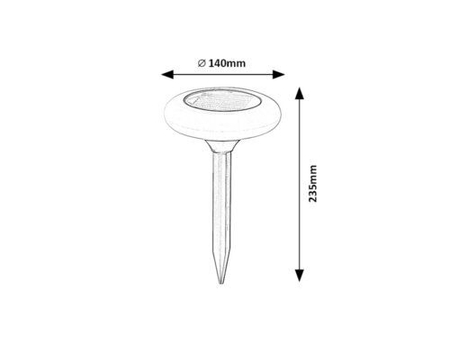 Lampa solarna Rabalux Haiti 7069 czarny