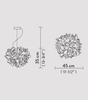 Lampa wisząca Slamp VELI - FOLIAGE - TRANSPARENT WIRE S VELSS00FLG01T00000EU
