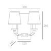 Cosmo Light Kinkiet NEW YORK W02510AU-WH