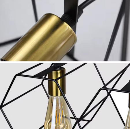 Lampa wisząca Abigali Honey LWH-5XE27, czarny 5xE27