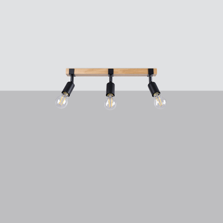 Sollux Lighting Plafon ZUCA 3 czarny SL.1297