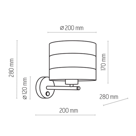 Kinkiet TAGO TK Lighting 3221 biały