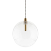 Lampa wisząca Abigali GLOBO G4 ⌀150mm szklana, złote elementy