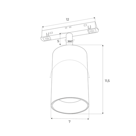 MAXLIGHT M0010D REFLEKTOR MAGNETYCZNY SYSTEM DALI 20W 1332LM 3000K