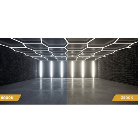 Modułowy system oświetleniowy autogamma HEXAGON LED 297 x 412 cm 6000K aluminium