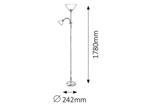 Lampa podłogowa Rabalux Action 4060 złoty