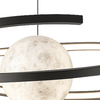 Lampa wisząca Abigali Moon w kształcie księżyca spiralna czarny