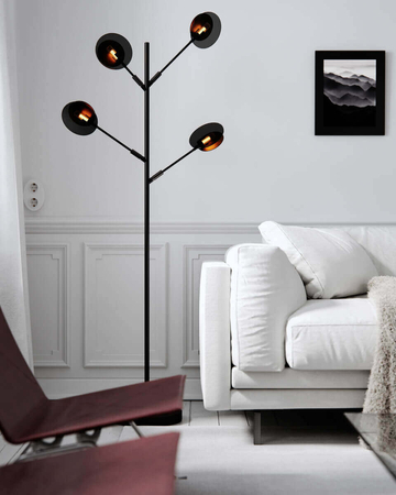 Lampa podłogowa By Rydens Turno 4100960-4002 matowy czarny