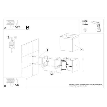 Sollux Lighting Kinkiet LUCA czarny LED IP54 SL.0545
