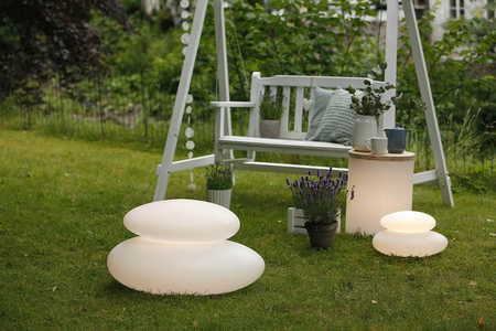 Kamień LED XL Lampa zewnętrzna ogrodowa 2700K Biała ciepła 40x69 32380W biały