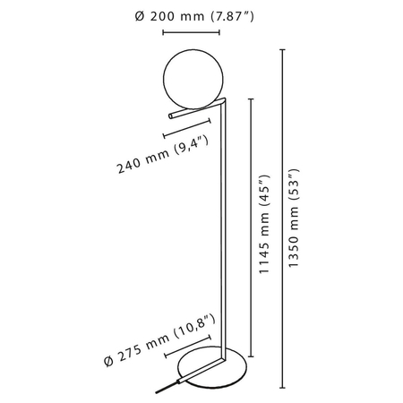 Lampa podłogowa Flos F3173059 IC F1