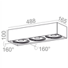 Lampa natynkowa AQForm Squares Mini 111 x 3 Qrled Surface Biały Struktura