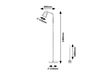 Lampa podłogowa Rabalux Azim 74003 czarny