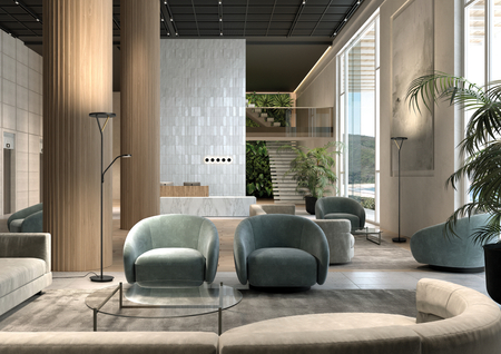 Lampa podłogowa PLANA czarny mat, mosiądz mat LED 40W+6W ściemnialna